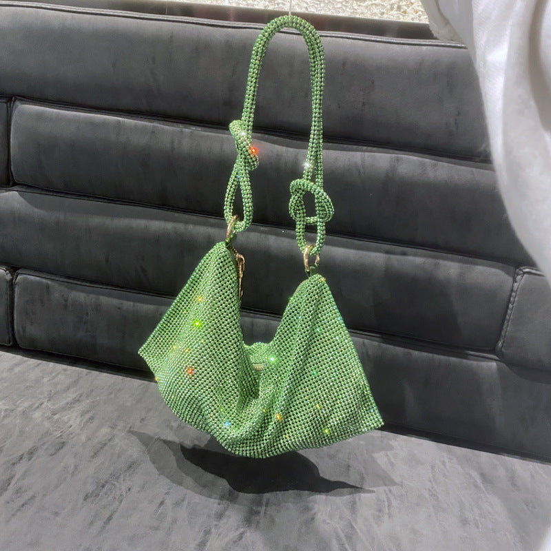 حقيبة تحت الإبط من حجر الراين البسيط للأزياء النسائية - سوق وان جملة