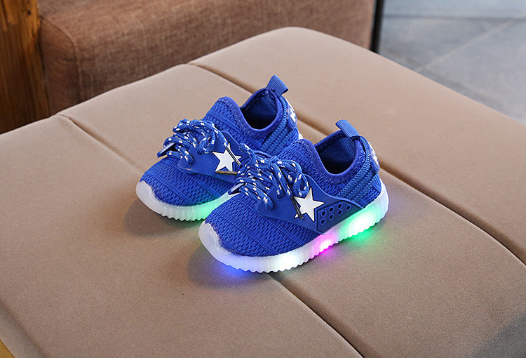 أحذية الأطفال ذات الخمس نجوم بقيادة إضاءة أحذية رياضية غير رسمية للأولاد والبنات أحذية طفل صغير - سوق وان جملة