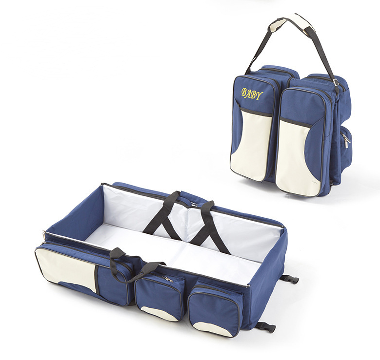 حقيبة الأم الجديدة متعددة الوظائف من نوع سرير صغير محمول يطوي - سوق وان جملة