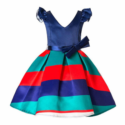فستان أميرة متعدد الألوان علي حرفV - سوق وان جملة