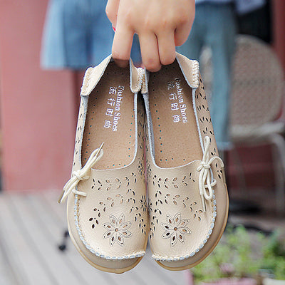 حذاء جلد أصلي قابل للتنفس للنساء - سوق وان جملة