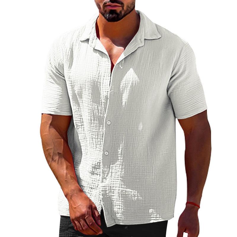 قمصان بولو بياقة بولو بلون سادة وأكمام قصيرة للرجال - سوق وان جملة