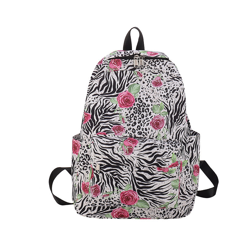 حقيبة ظهر مدرسية ترفيهية للنساء بألوان جرافيتي وخفيفة الوزن - سوق وان جملة