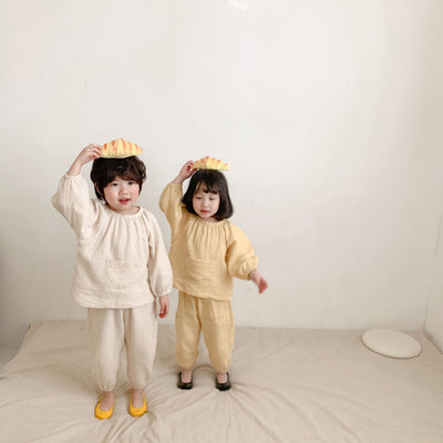 مجموعة بيجاما قطنية من بنطلون أزياء الأطفال - سوق وان جملة