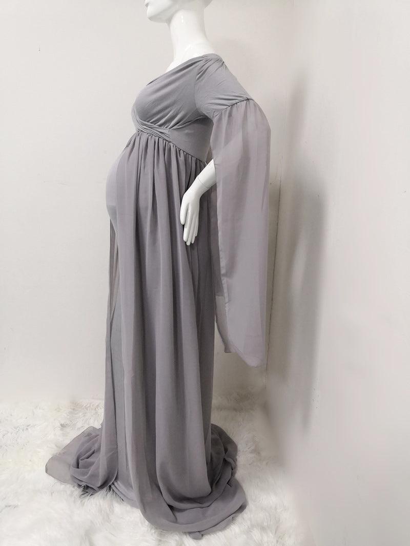 فستان حفلات الحمل المصنوع من الشيفون بتصميم العباءة - سوق وان جملة