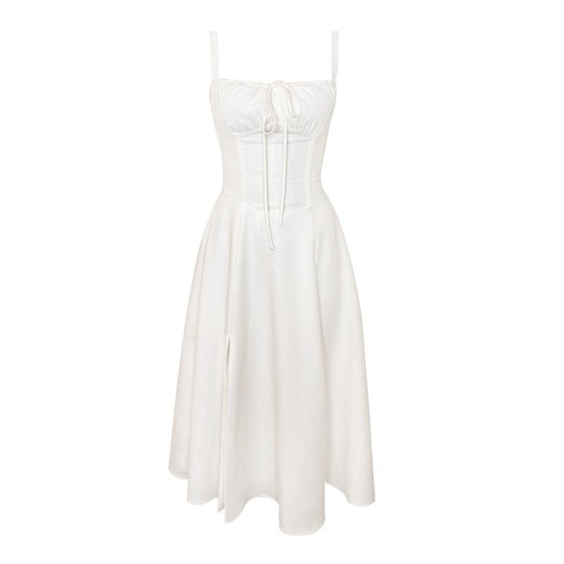فستان الحمالة الأبيض للمرأة - سوق وان جملة